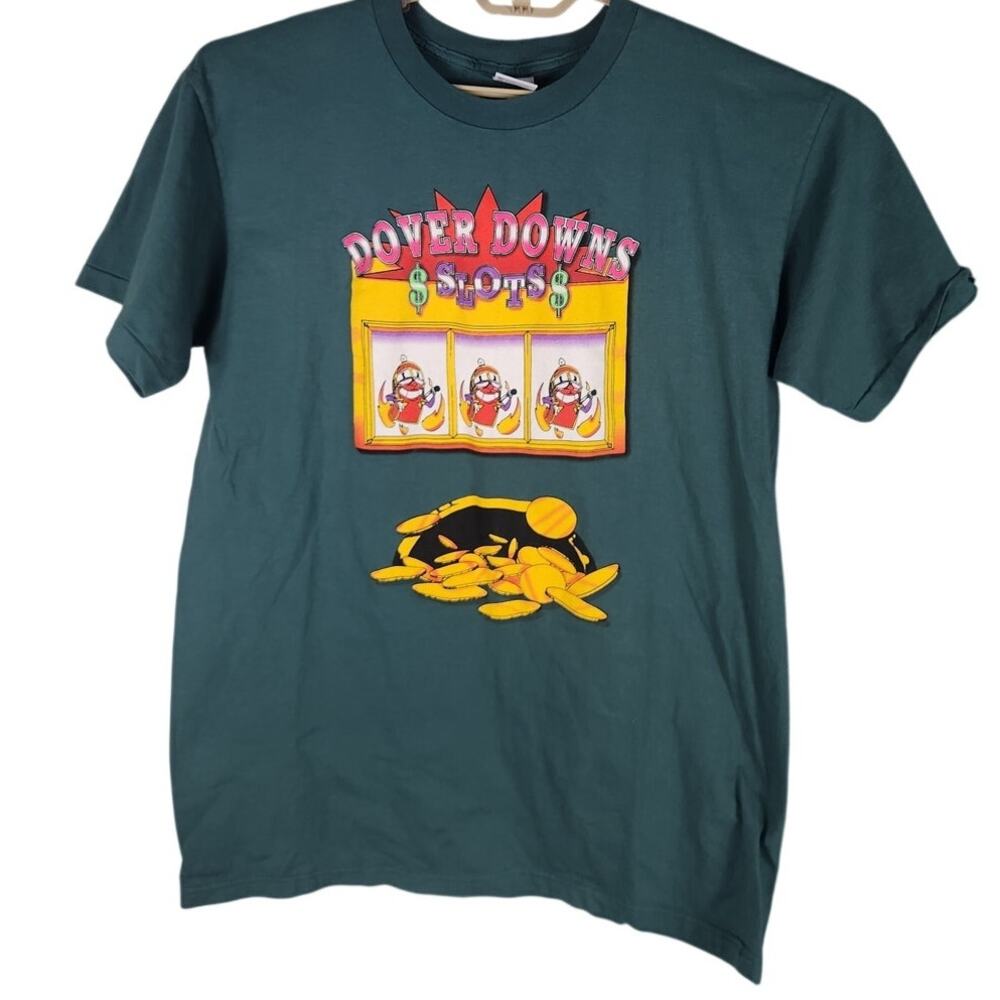 Vintage 90s Single Stitch Dover Downs Slots T Men's large